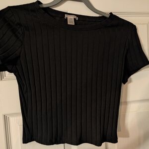 Bozollo Black 🖤 Ribbed Top | Basic | Corporate Goth